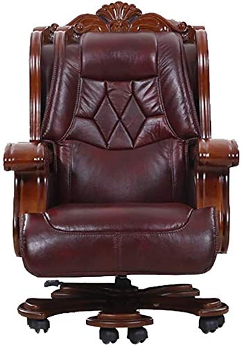 Premium Ergonomic Executive Office Chair - Adjustable Swivel Desk Chair with Lumbar Support, Armrests & Reclining Function - High Back Thickened Padding for Comfort - Ideal for Home Office, Conference Rooms & Executive Workspaces
