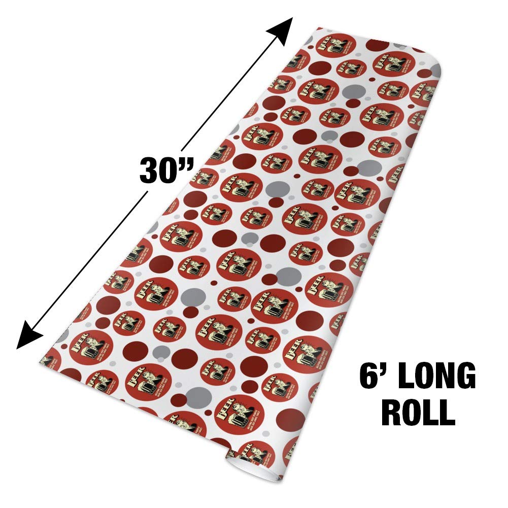 Funny Retro Beer Humor Wrapping Paper Roll - 'Beer Helping Ugly People Have Sex Since 1862' Design - Perfect for Gag Gifts, Bachelor Parties & Beer Lovers