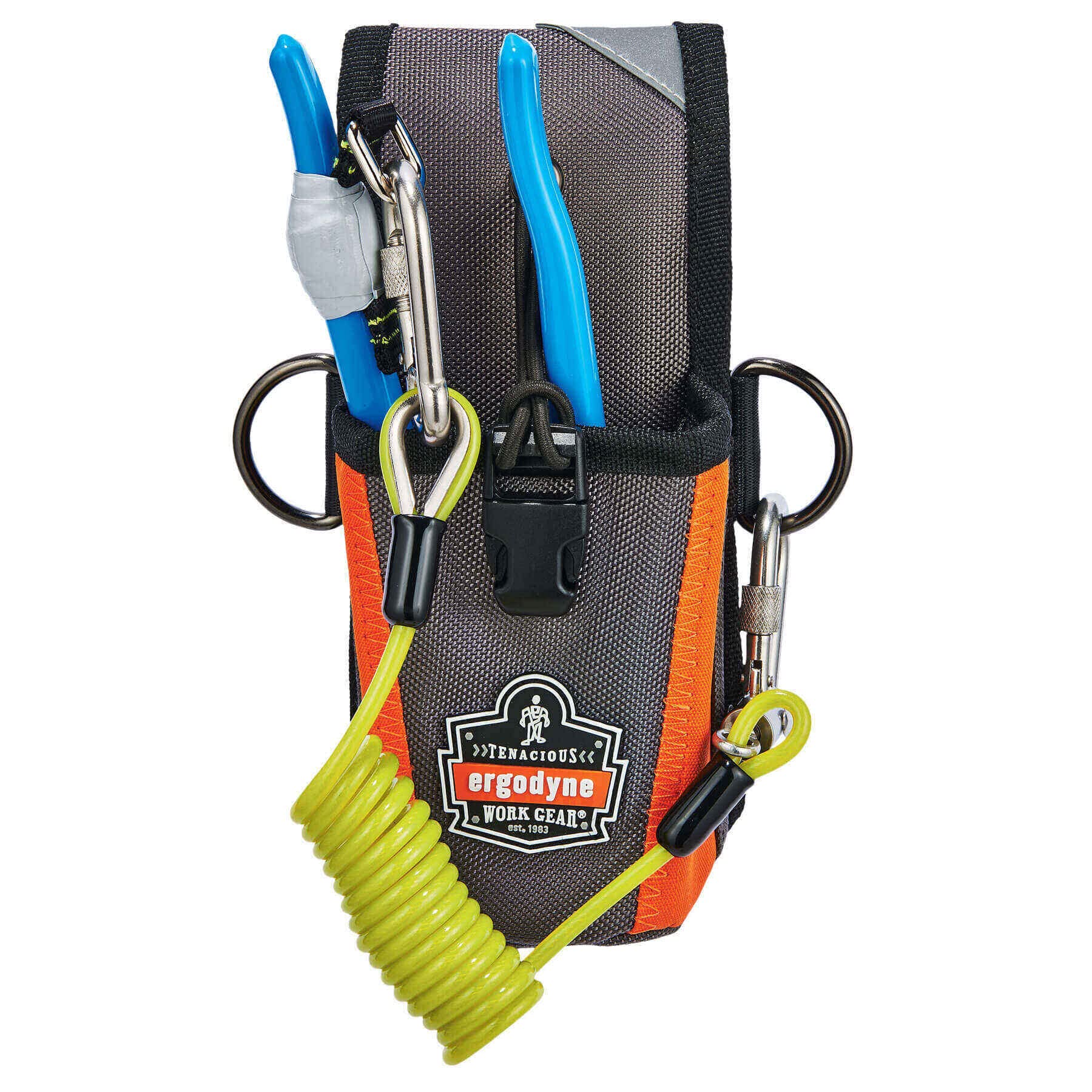 Ergodyne Arsenal 5561 Small Tool & Radio Holster Pouch - Gray | Durable Utility Belt Pouch for Construction, Landscaping & Outdoor Work