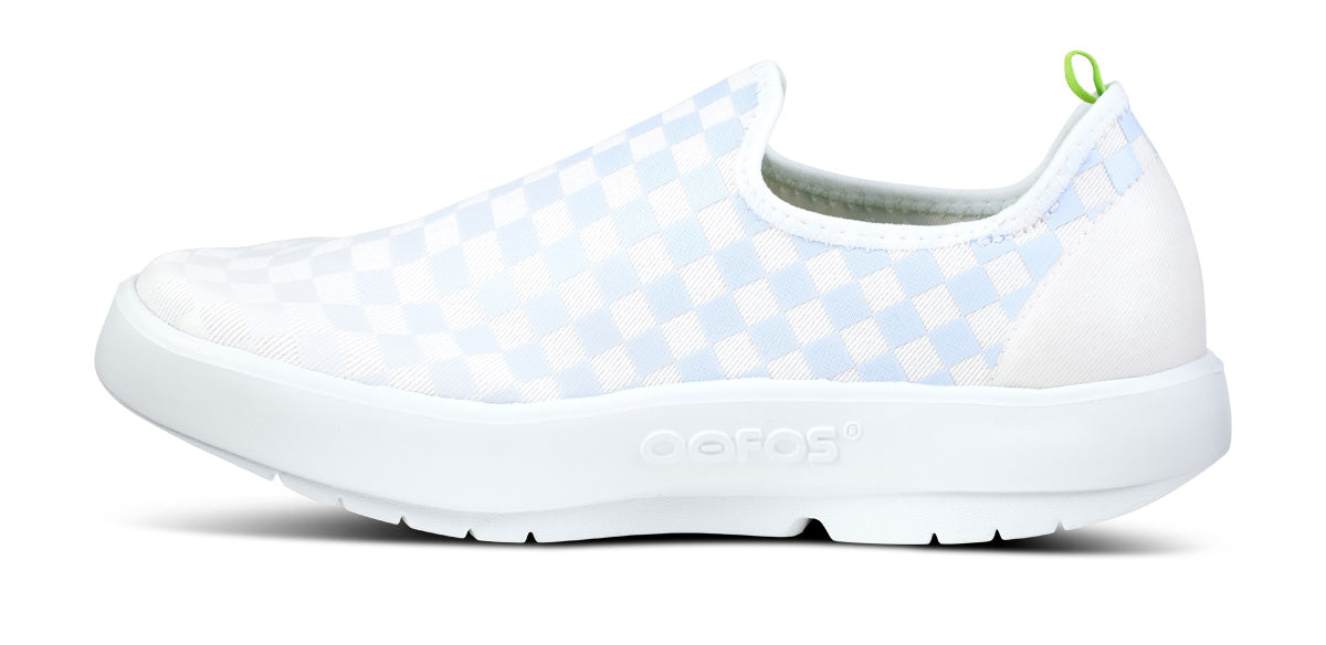 Women's OOmg eeZee Low Shoes - Comfortable Purple Jade Checker Sneakers for Walking, Running & Casual Wear | Lightweight & Breathable | On Sale