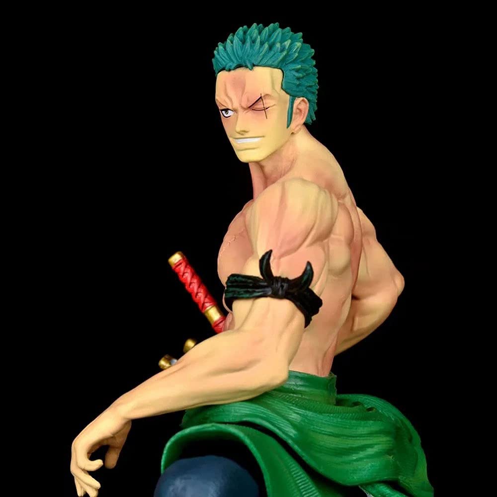 Premium Roronoa Zoro Action Figure - 37cm Anime One Piece PVC Collectible Toy, Ride The Wind and Waves Edition | Perfect for Anime Fans, Display Collections & Gift Giving
