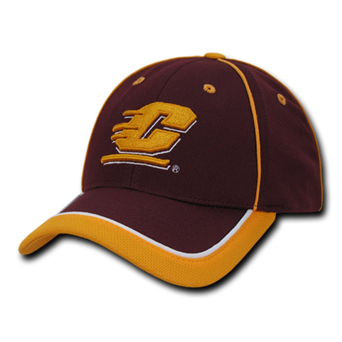Structured Piped Cap by W Republic Apparel - CMU Maroon One Size | Adjustable Baseball Hat for Men & Women | Perfect for Sports, Outdoor Activities and Casual Wear