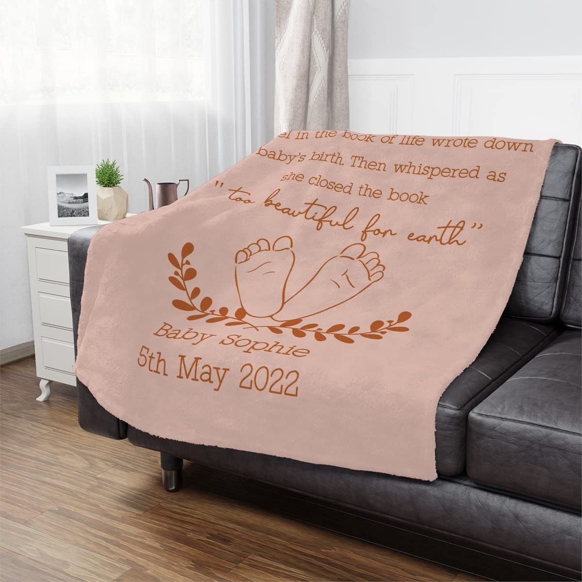 Personalized Memorial Throw Blanket for Pregnancy Loss - Comforting Fleece Blanket (50x60 inches) - Thoughtful Bereavement Gift for Grieving Mothers - Perfect for Healing, Remembrance & Emotional Support