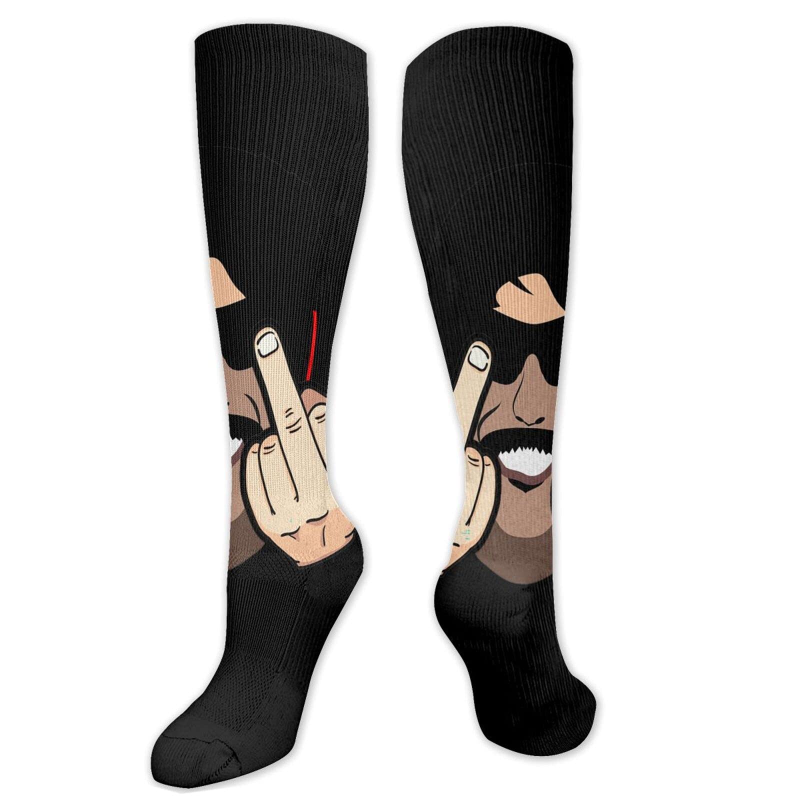EUGENEHW Dr Disrespect Socks - Unisex Cotton Athletic Long Socks for Men & Women - Moisture Wicking Breathable Performance Socks - Perfect for Running, Gym Workouts & Sports Activities