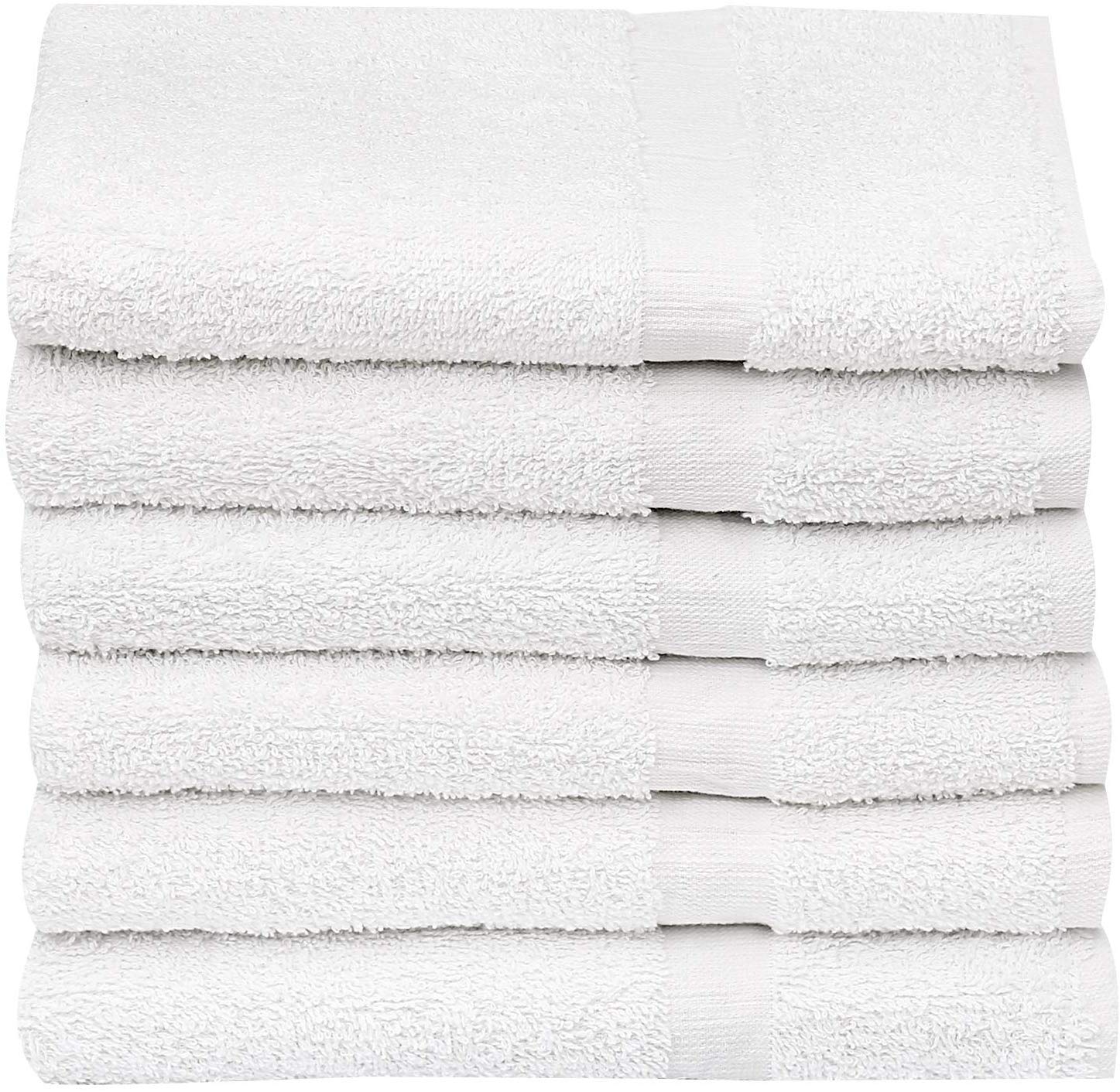 Premium Bulk White Bath Towels 120 Pack - 22x44 Inches, Lightweight & Easy Care for Hotels, Gyms, Spas & Home Use - GOLD TEXTILES Economy Cotton Towels