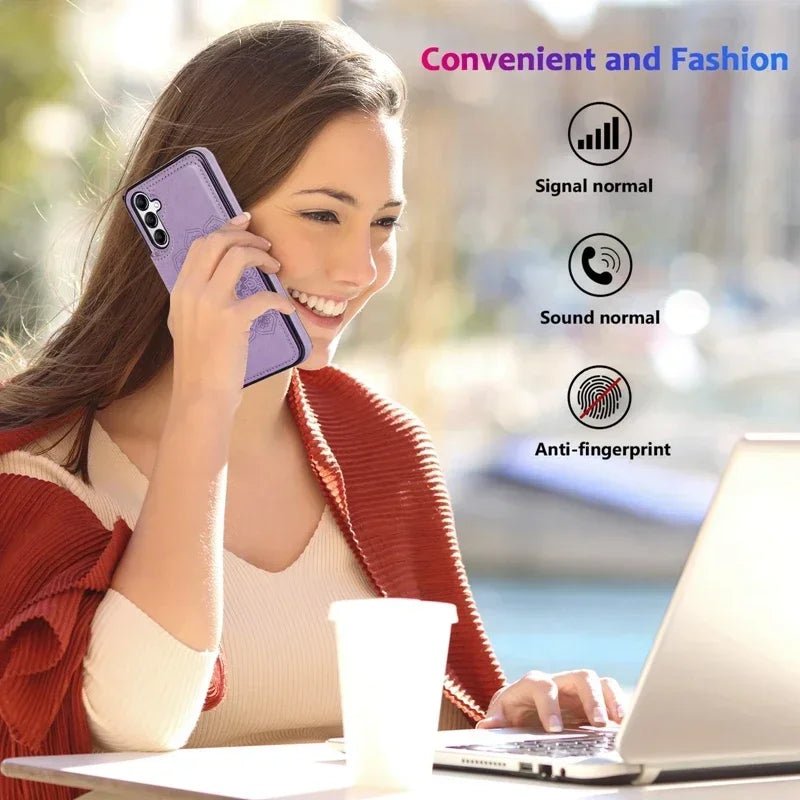 Samsung Galaxy S25 Ultra Wallet Case - Premium Flip Leather Cover with Card Slots & Kickstand - Perfect for Business, Travel & Everyday Use