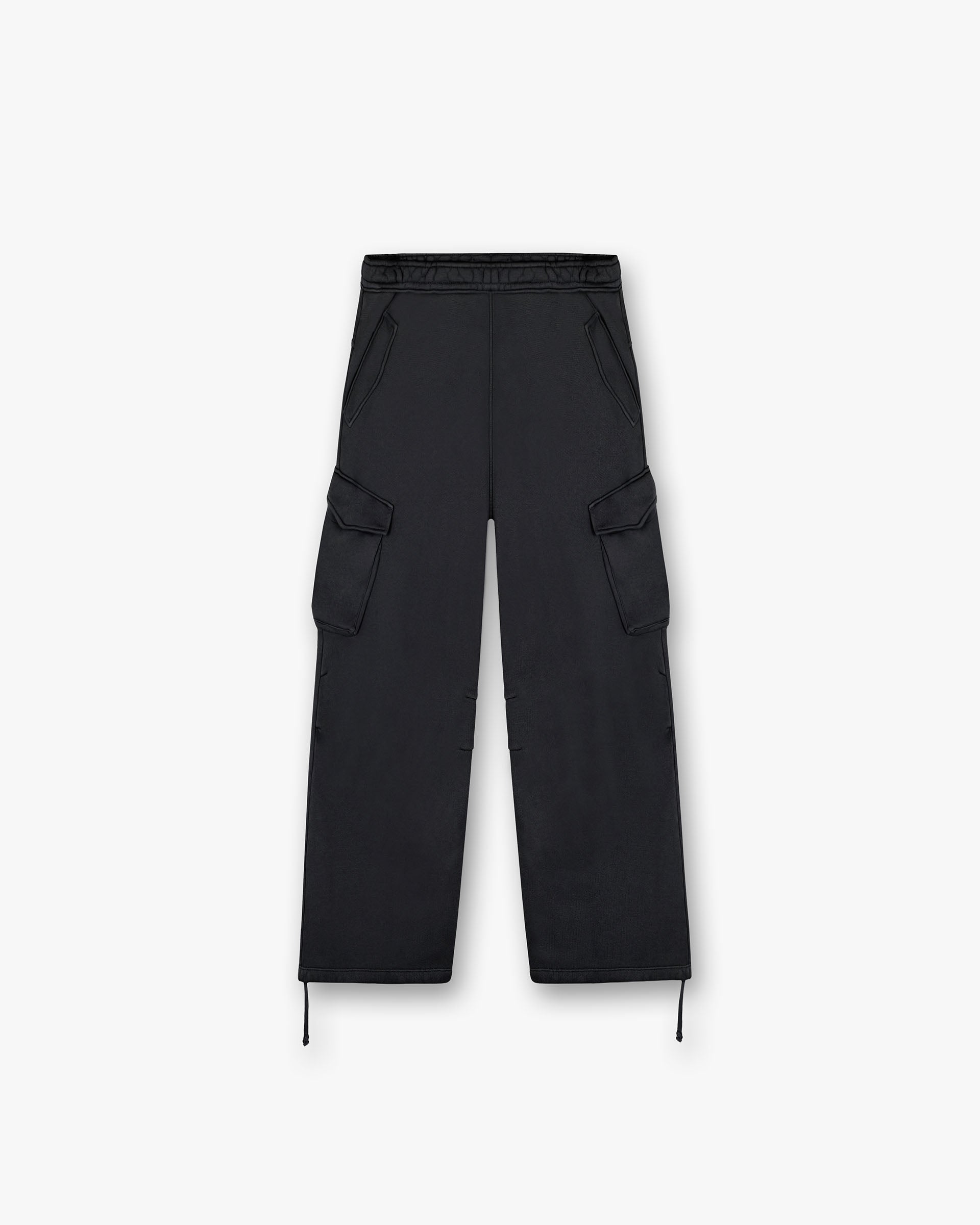 Initial Cargo Jogger Pants - Washed Black | Comfortable Men's Joggers for Casual Wear, Gym & Lounge | Trendy Streetwear Style