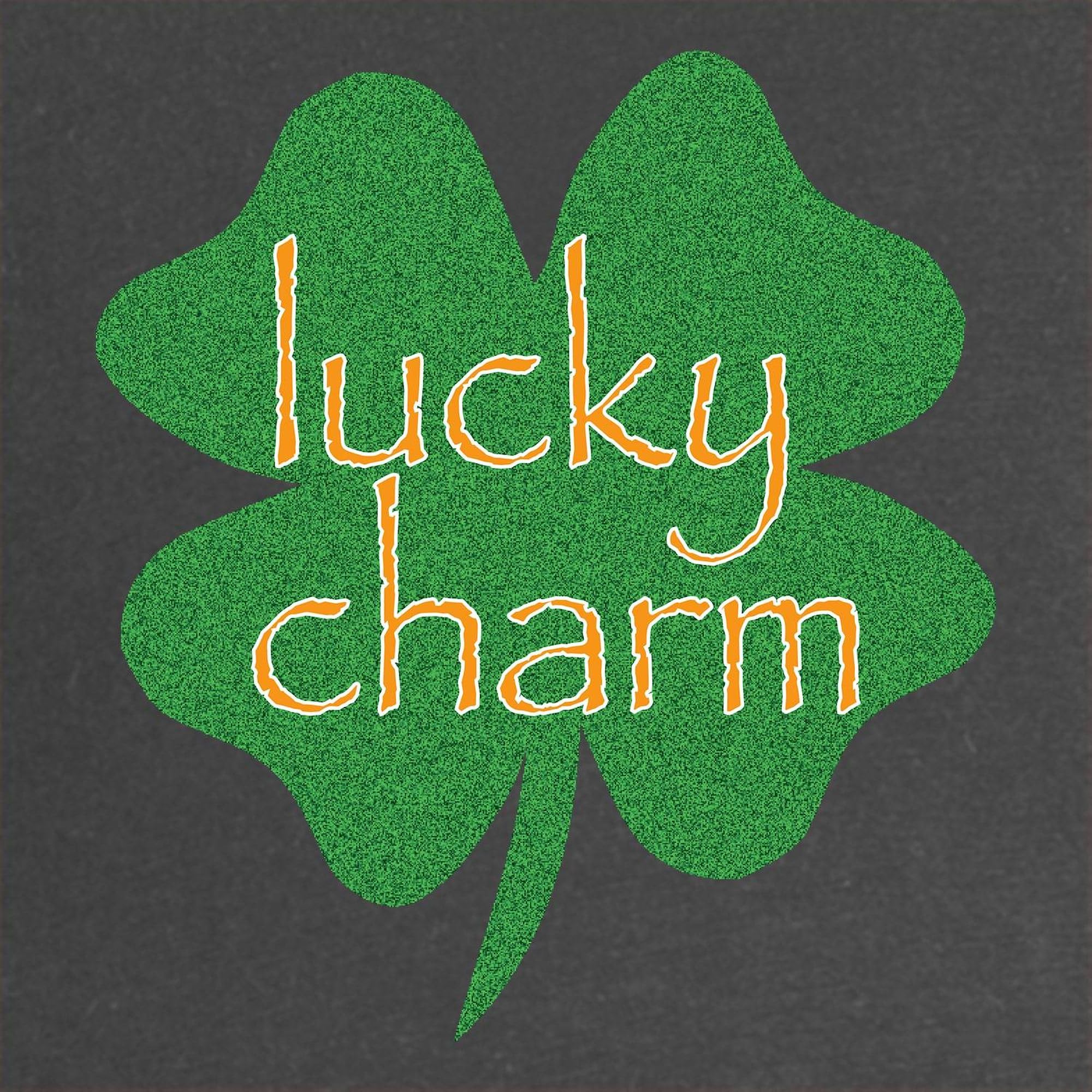Lucky Charm Maternity Dark T-Shirt for Women - Ruched Side Design Pregnancy Tee - Perfect for Baby Showers, Maternity Photos & Casual Wear