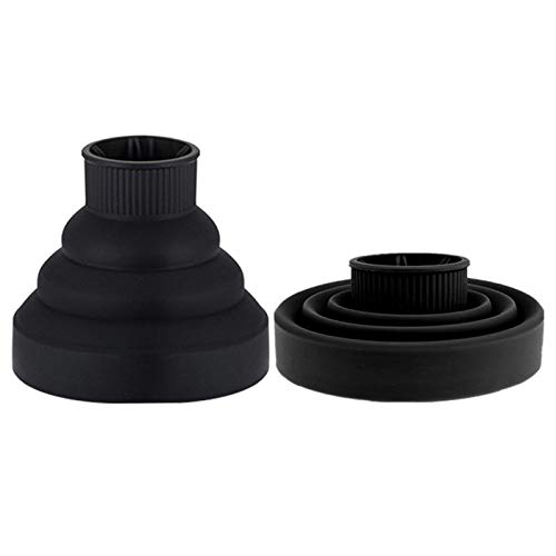 Ionic Collapsible Hair Dryer Diffuser Attachment - Quick Drying, Portable & Lightweight Silicone Diffuser for Travel & Salon Styling | Perfect for Curly Hair, Frizz Control & On-the-Go Styling