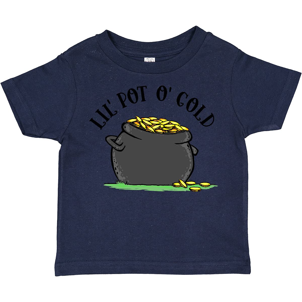 Inktastic St. Patrick's Day Lil' Pot of Gold Toddler T-Shirt - Cute Irish Theme Cotton Tee for Babies & Kids - Perfect for St. Patrick's Day Parties & Family Photos