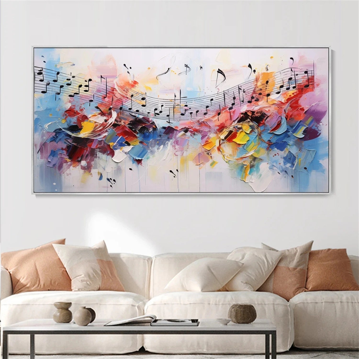 Abstract Painting #AB 287 - Modern Wall Art for Living Room, Bedroom & Office Decor - Handmade Canvas Artwork for Home & Office Interior Design