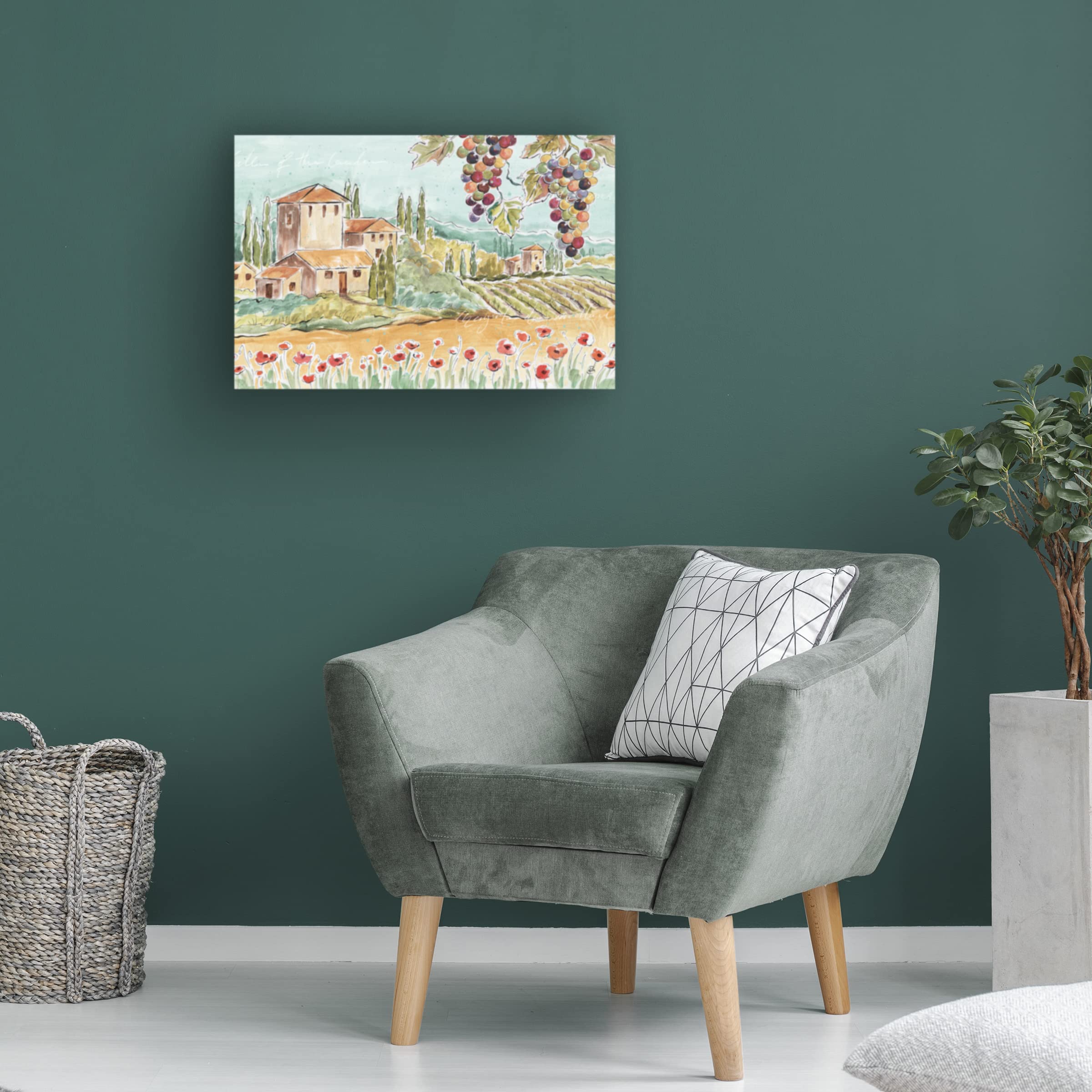 Trademark Fine Art 'Framework III with Taupe' Canvas Wall Art by Veronique Charron - Modern Abstract Painting for Living Room, Bedroom & Office Decor
