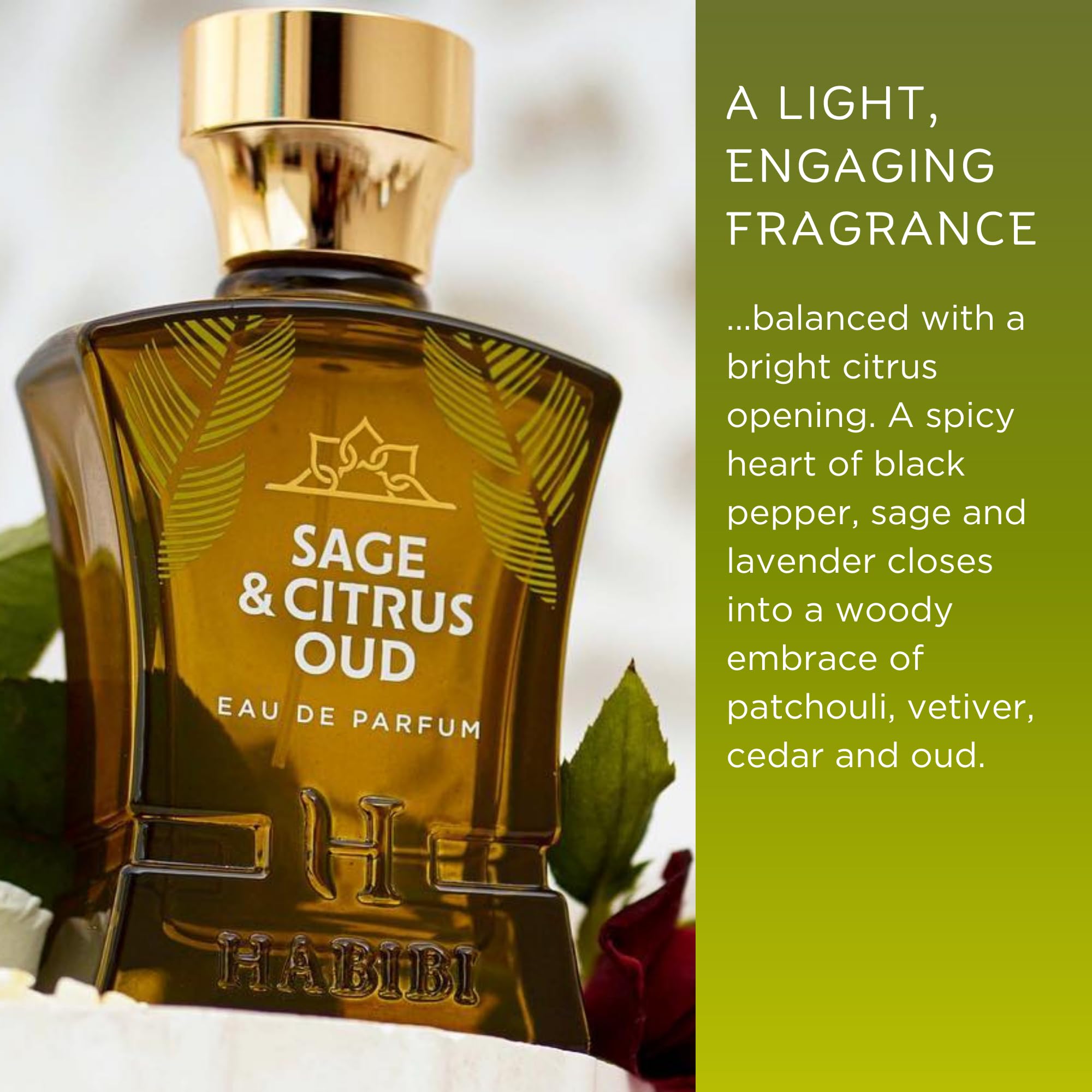 Premium Sage & Citrus Oud Arabian Cologne for Men - Fresh Woody Citrus Perfume with Sage, Oud & Patchouli - Long Lasting Eau de Parfum with Exotic Notes - Perfect for Daily Wear, Office & Special Occasions