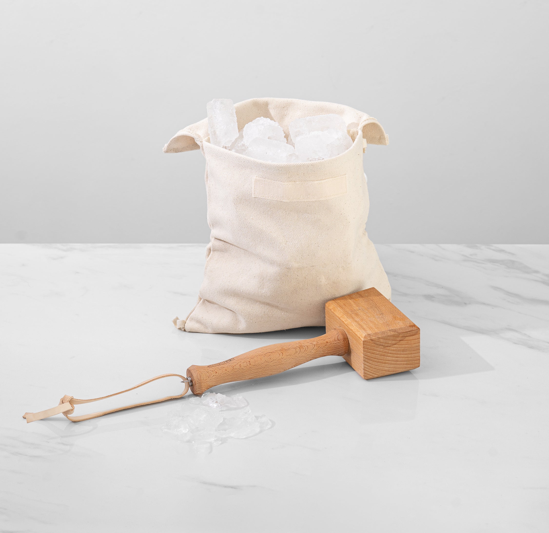 Premium Lewis Bag in Natural - Heavy-Duty Canvas Mallet Bag for Bartenders & Cocktail Enthusiasts - Perfect for Crushing Ice for Mojitos, Mint Juleps & Classic Cocktails
