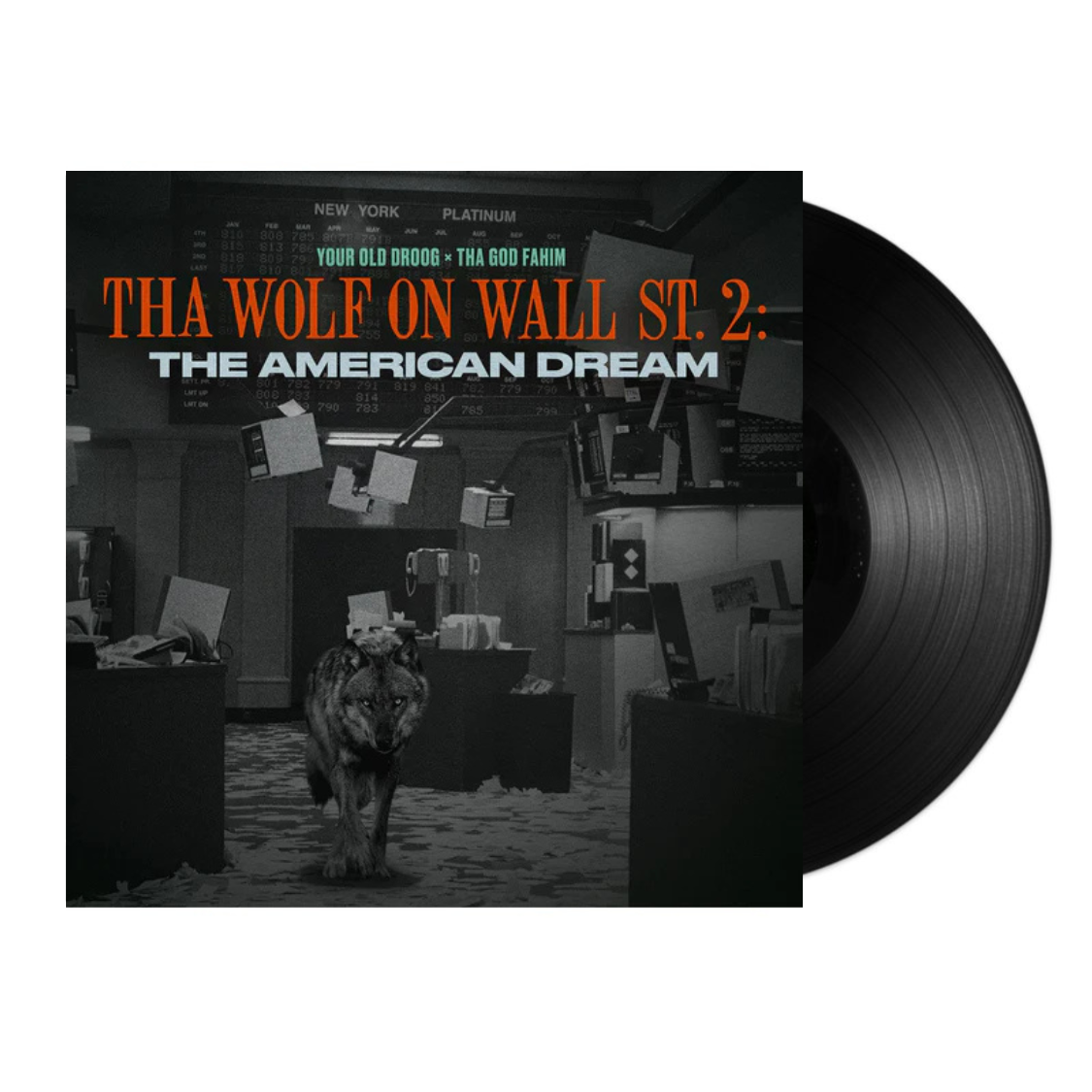 Tha Wolf On Wall St 2: The American Dream Vinyl LP Record - Hip Hop Music Album for Collectors & Audiophiles - Perfect for Home Listening & Music Enthusiast Gifts