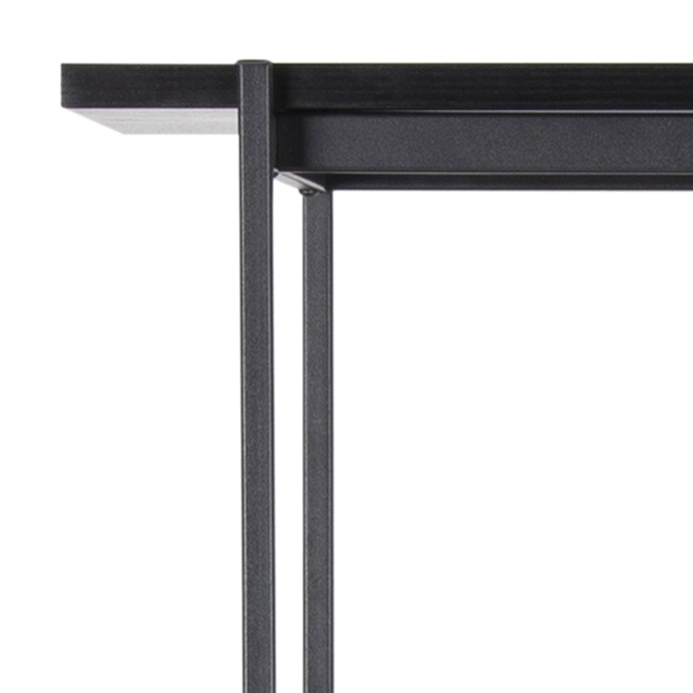 KREMAN 37-Inch Black Metal Shelving Unit - Heavy Duty Storage Shelf for Garage, Kitchen, Office & Closet Organization