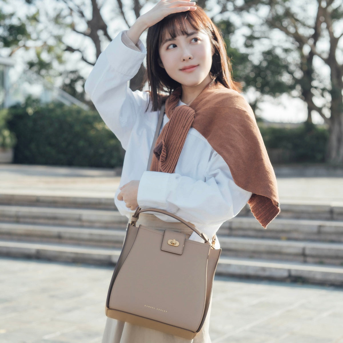 Athena Genuine Leather Bucket Bag for Women - Stylish Crossbody Shoulder Handbag - Perfect for Work, Travel & Everyday Use