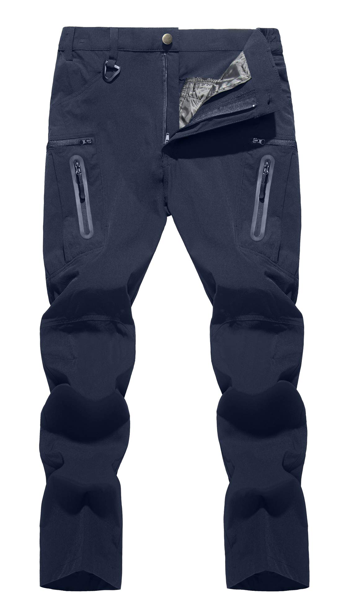 TACVASEN Men's Lightweight Hiking Tactical Pants - Waterproof Quick Dry Cargo Work Pants with 8 Pockets for Outdoor, Camping & Rainy Weather Activities