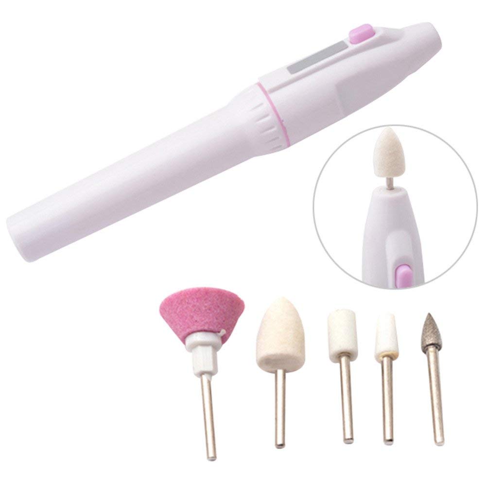 Professional Portable Electric Nail Drill Kit for Manicure & Pedicure - White | Nail Art Grooming Tool with Multiple Attachments | Perfect for Home Salon, Nail Artists & DIY Beauty Care