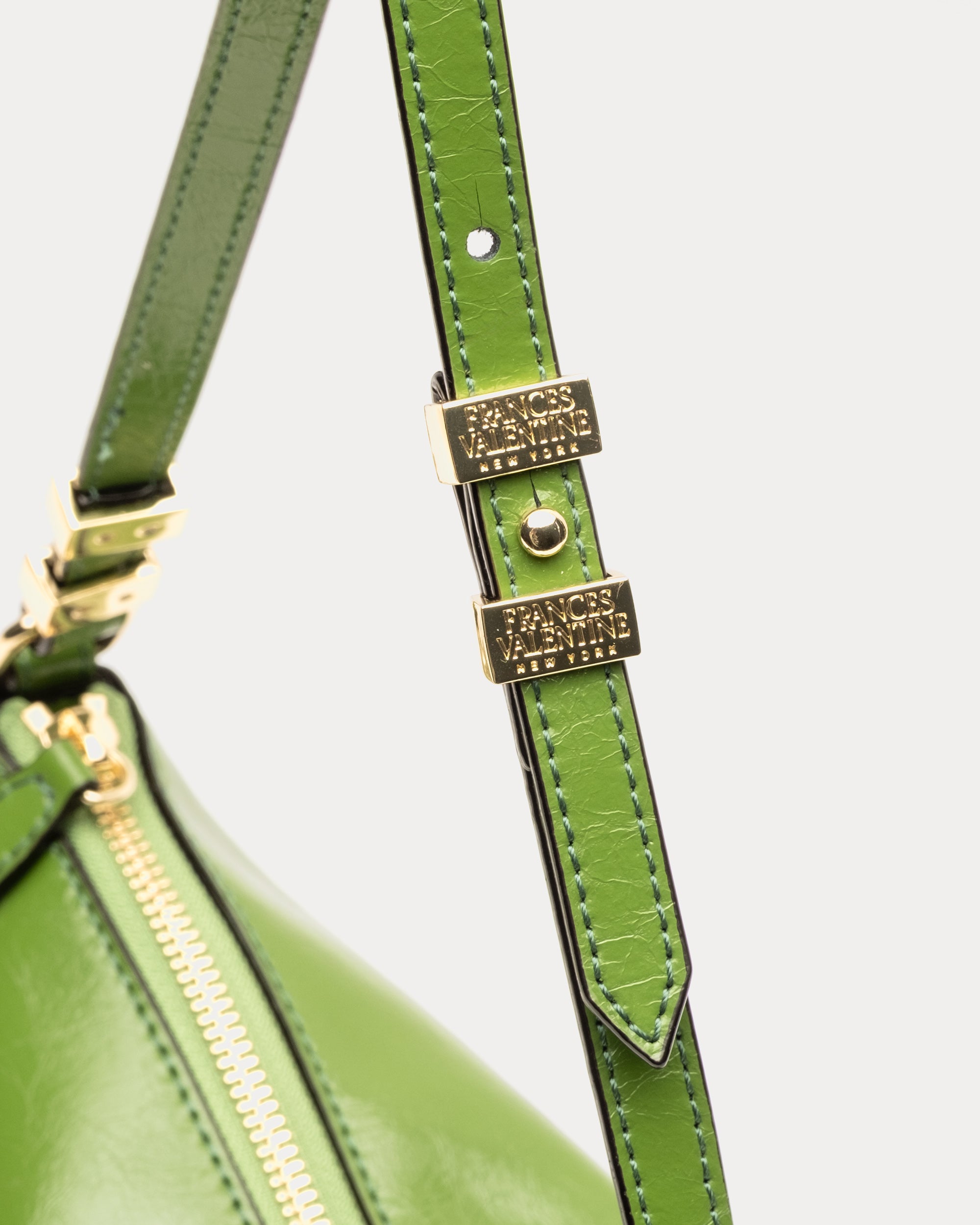Freddie Crinkled Leather Shoulder Bag for Women - Stylish Green Crossbody Purse for Everyday Use, Work & Travel