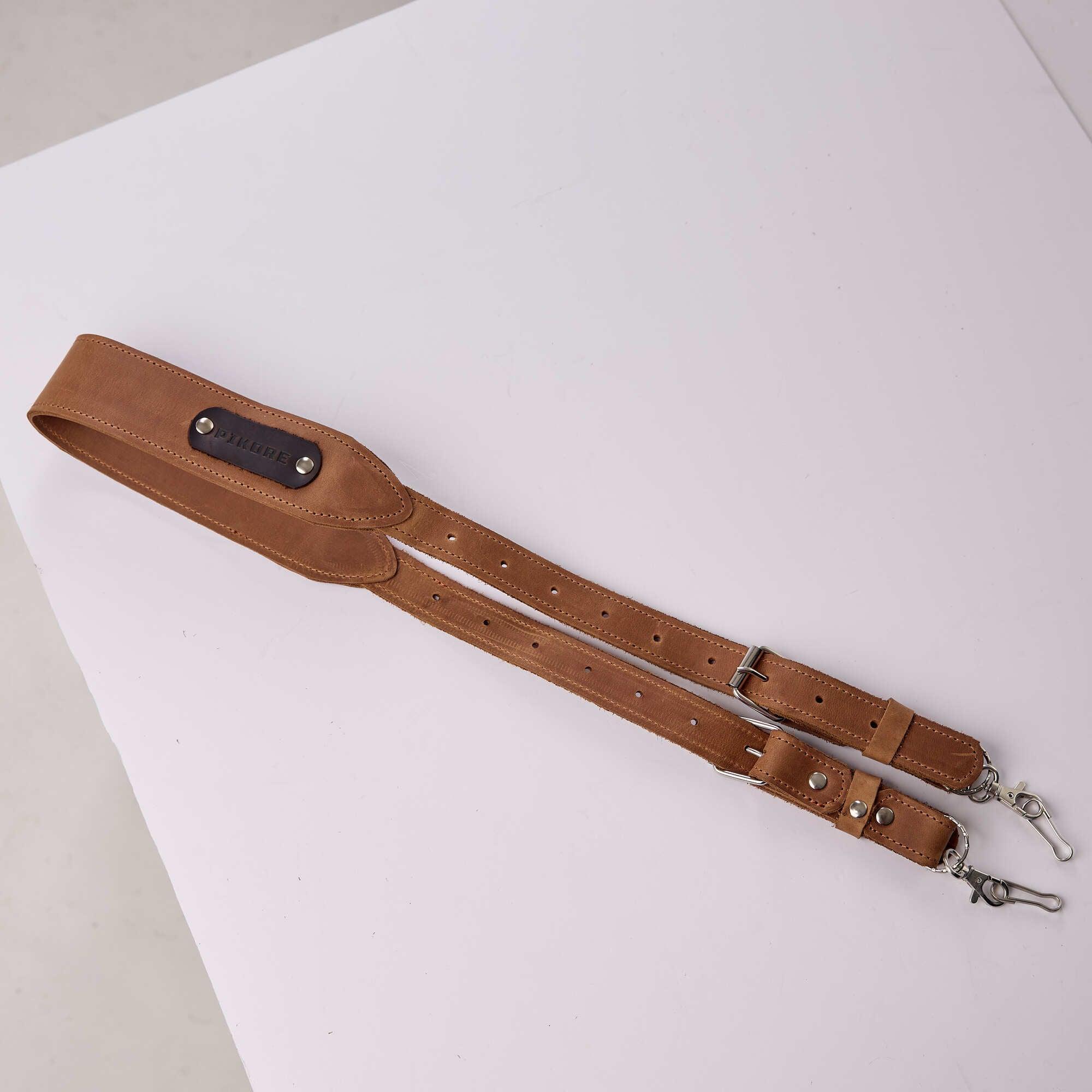 Premium Genuine Leather Camera Strap - Adjustable & Comfortable Neck Strap for DSLR/Mirrorless Cameras - Perfect for Travel, Photography & Everyday Use