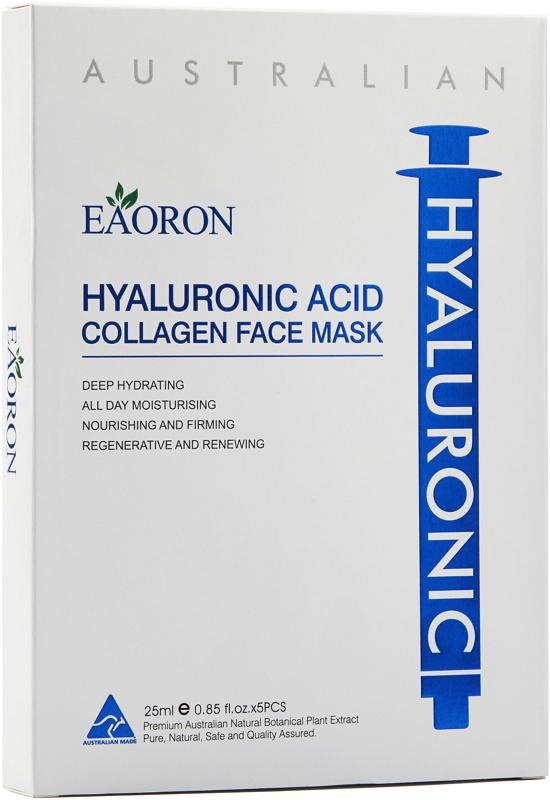 Eaoron Hyaluronic Acid Collagen Face Mask - Hydrating & Anti-Aging Sheet Mask for Glowing Skin | Perfect for Daily Skincare Routine & Spa Night