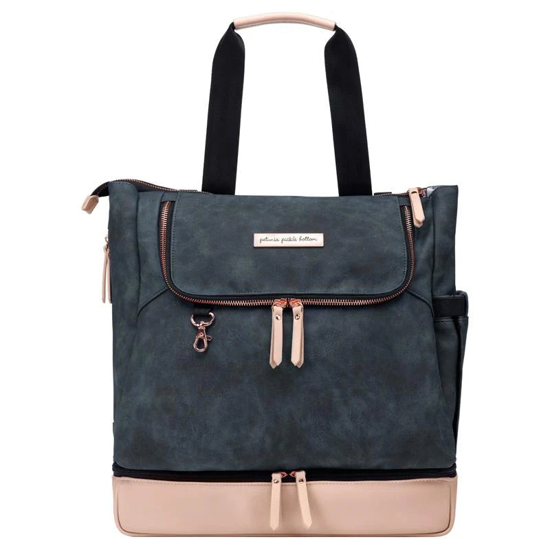 Pivot 2 in 1 Diaper Bag Tote & Backpack - Convertible Baby Bag for Moms, Waterproof & Spacious, Indigo Blush | Perfect for Travel, Shopping & Daily Use with Baby Essentials