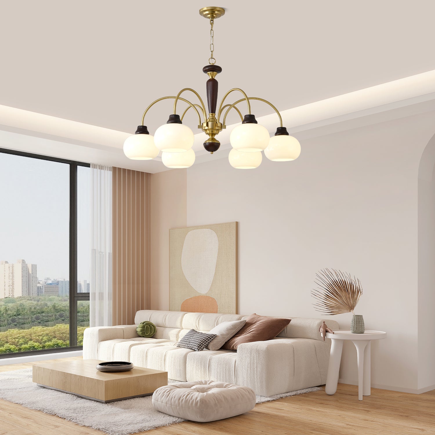 Arched Globe Chandelier - Modern Crystal Glass Ceiling Light Fixture for Dining Room, Living Room & Bedroom | Elegant Lighting for Home Decor & Interior Design