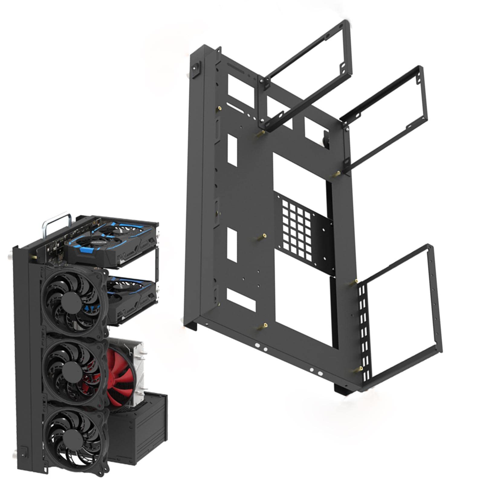 1/2 PC Computer Motherboard Holder - Durable Case & Storage Rack for ATX/Micro-ATX Boards | Modern Stylish Design with Anti-Scratch Protection | Perfect for PC Builders, Repair Shops & Tech Enthusiasts