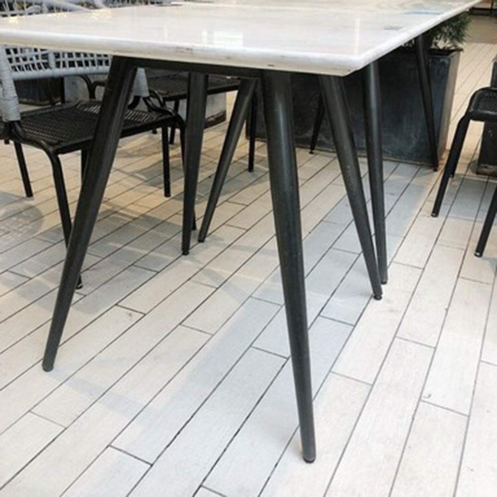 28 Inch Black Tapered Metal Table Legs - Heavy Duty Iron Furniture Legs with Screws & Floor Protectors (Set of 4) for Dining Tables, Desks & DIY Home Decor Projects