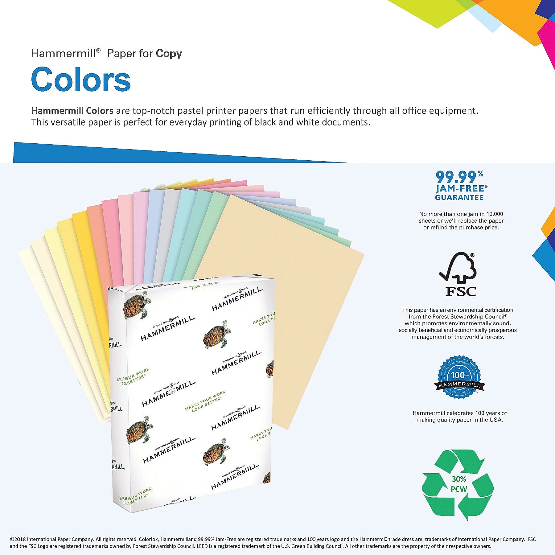 Hammermill 20 lb Gray Colored Printer Paper, 8.5 x 11 Inches, 500 Sheets/Ream - Premium Pastel Paper for Office, School & Crafting - Made in USA (102889R)