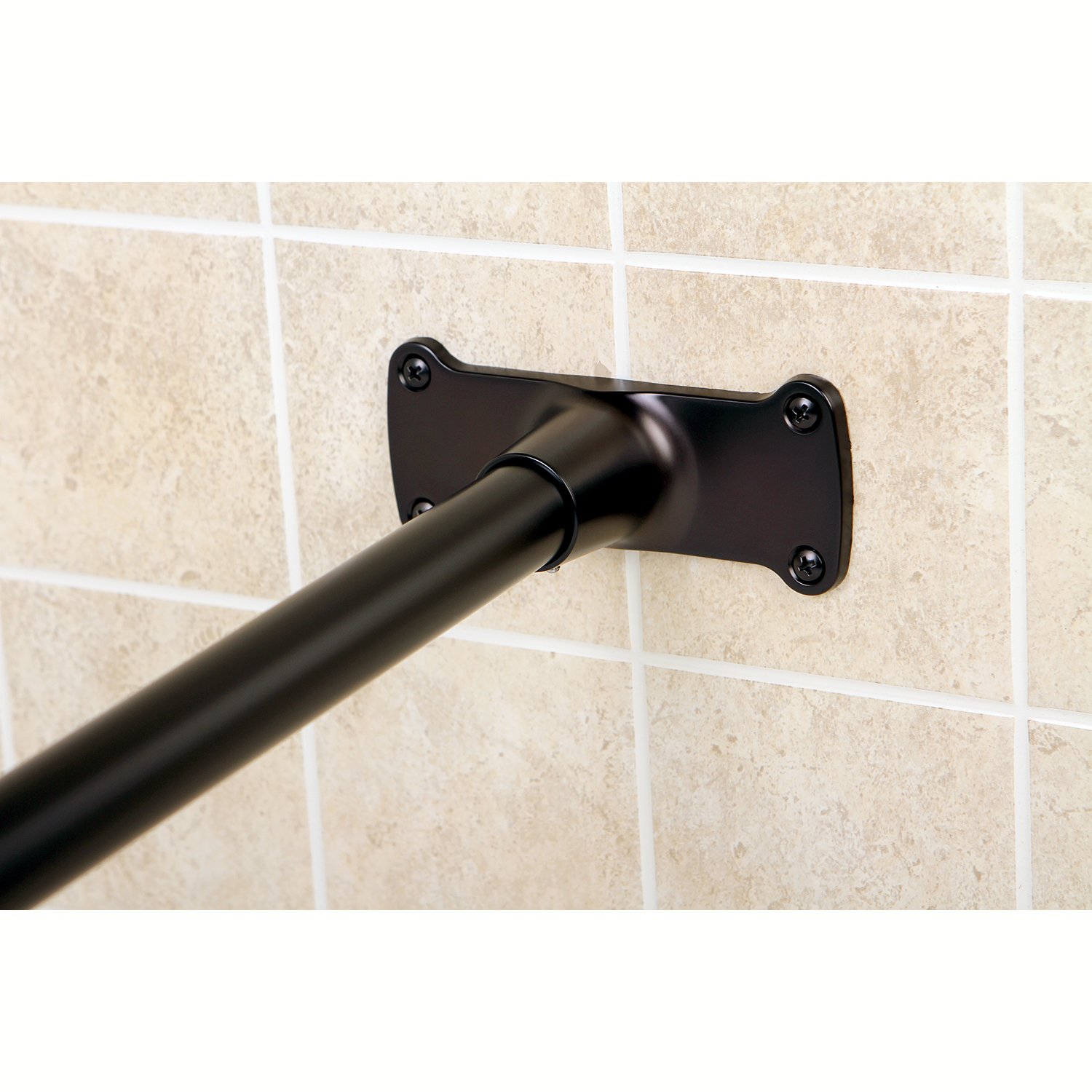 Elements of Design Corner Shower Rod in Oil Rubbed Bronze - Space-Saving Bathroom Solution for Small Showers & Bathtubs