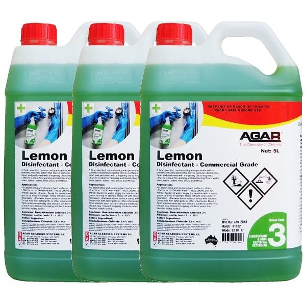 Commercial Grade Agar Lemon Disinfectant - Powerful Surface Cleaner for Hospitals, Restaurants & Homes | Kills 99.9% Germs & Bacteria