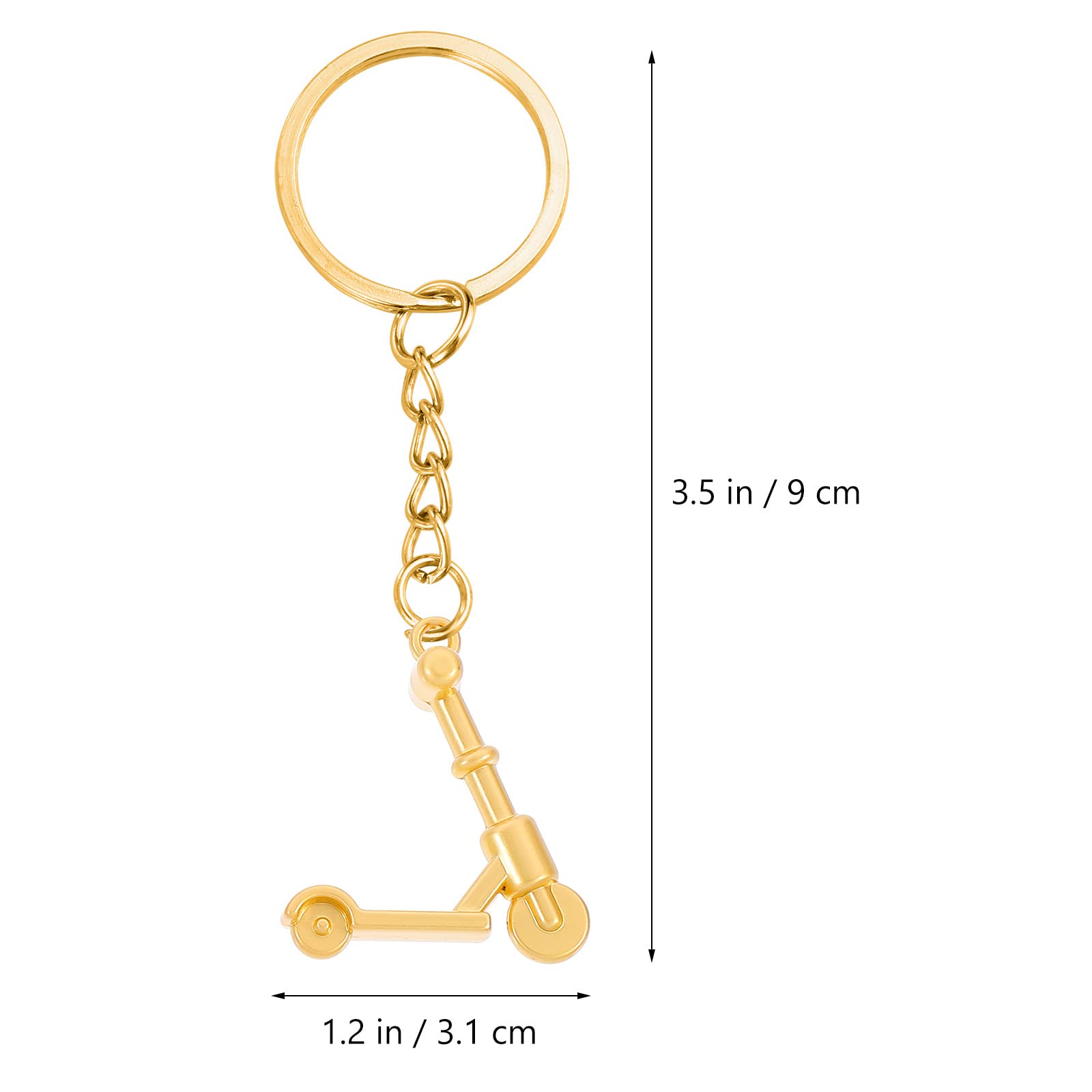 LIOOBO 3pcs Mini Scooter Keychain - Zinc Alloy Keyring for Bags & Scooters