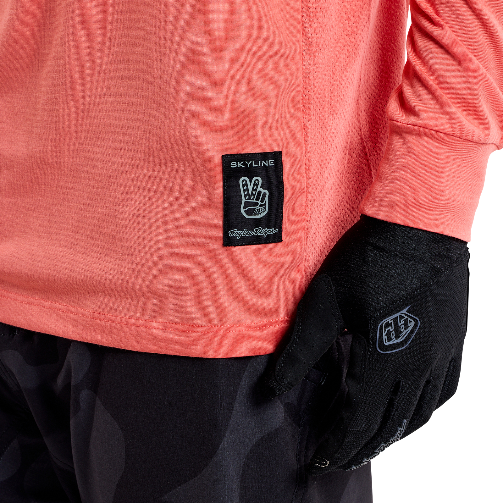 Skyline Long Sleeve Ride Tee P&W Melon - Comfortable Cycling Shirt for Men & Women - Perfect for Road Biking, Mountain Biking & Outdoor Adventures