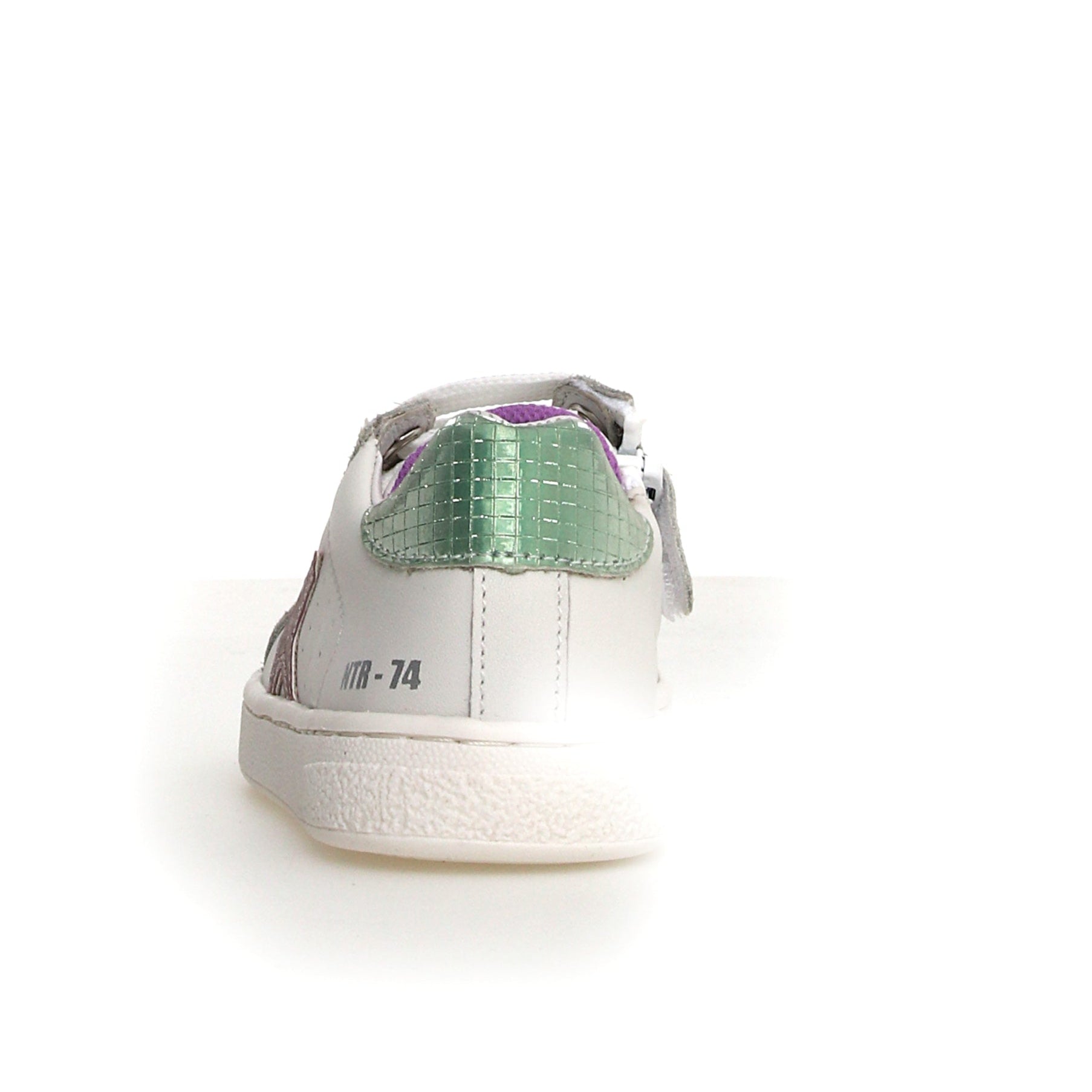 Naturino Girls' Pinn Zip Casual Sneakers - White, Rose & Capri Colors | Comfortable School Shoes & Everyday Wear for Active Kids