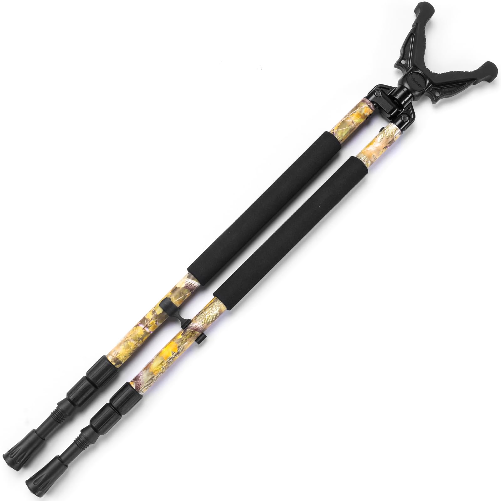 **Best Adjustable Hunting Bipod with 360° V-Yoke Rest – Lightweight Aluminum Tripod, Twist Lock, High-Density Foam Handle & Spike Feet – Perfect for Rifle Shooting, Hunting & Outdoor Adventures**