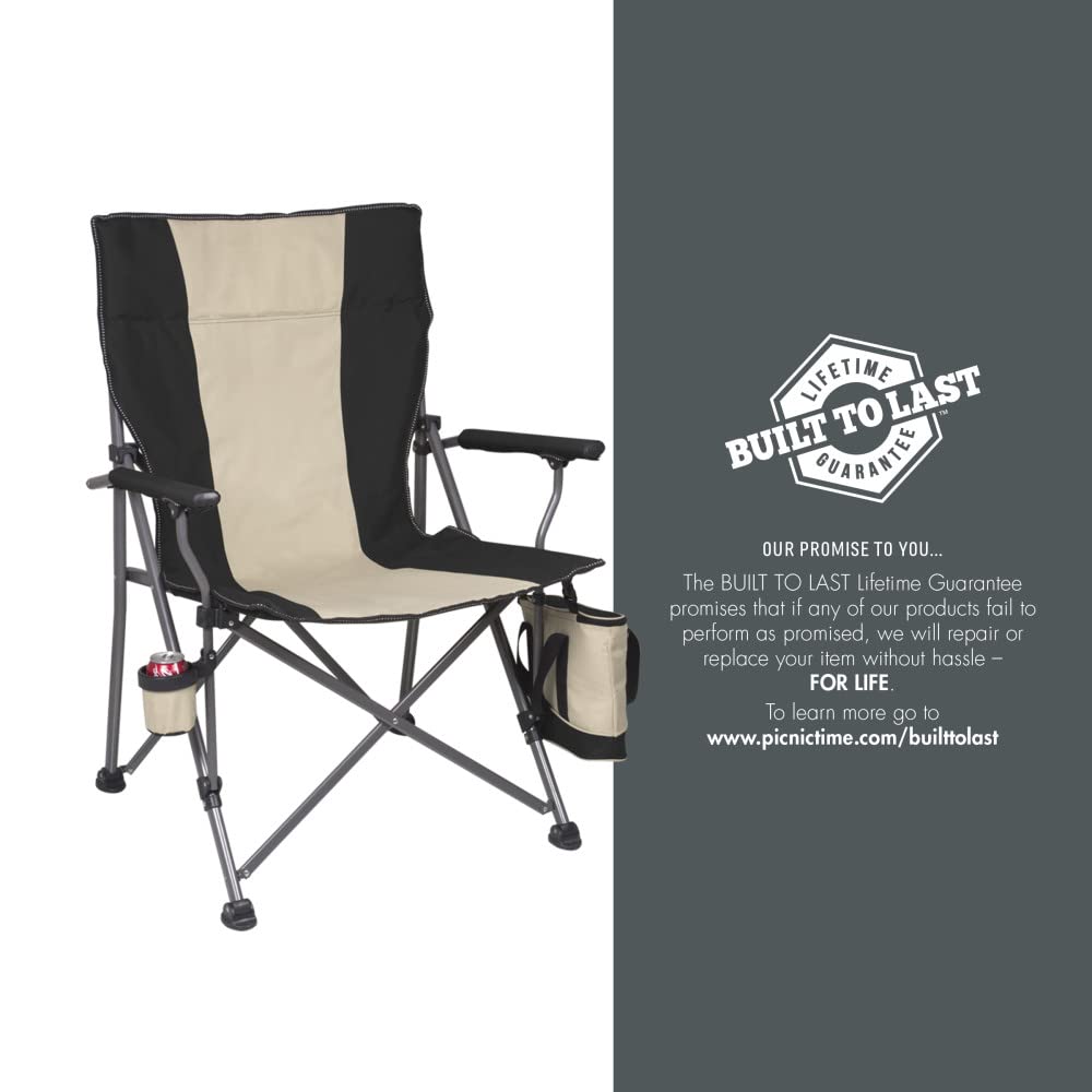 NFL Big Bear XXL Heavy Duty Camping Chair with Cooler & Carry Bag - 500 lb Capacity - Unisex Adult Beach Chair for Picnics, Tailgating, Sports Events & Outdoor Camping