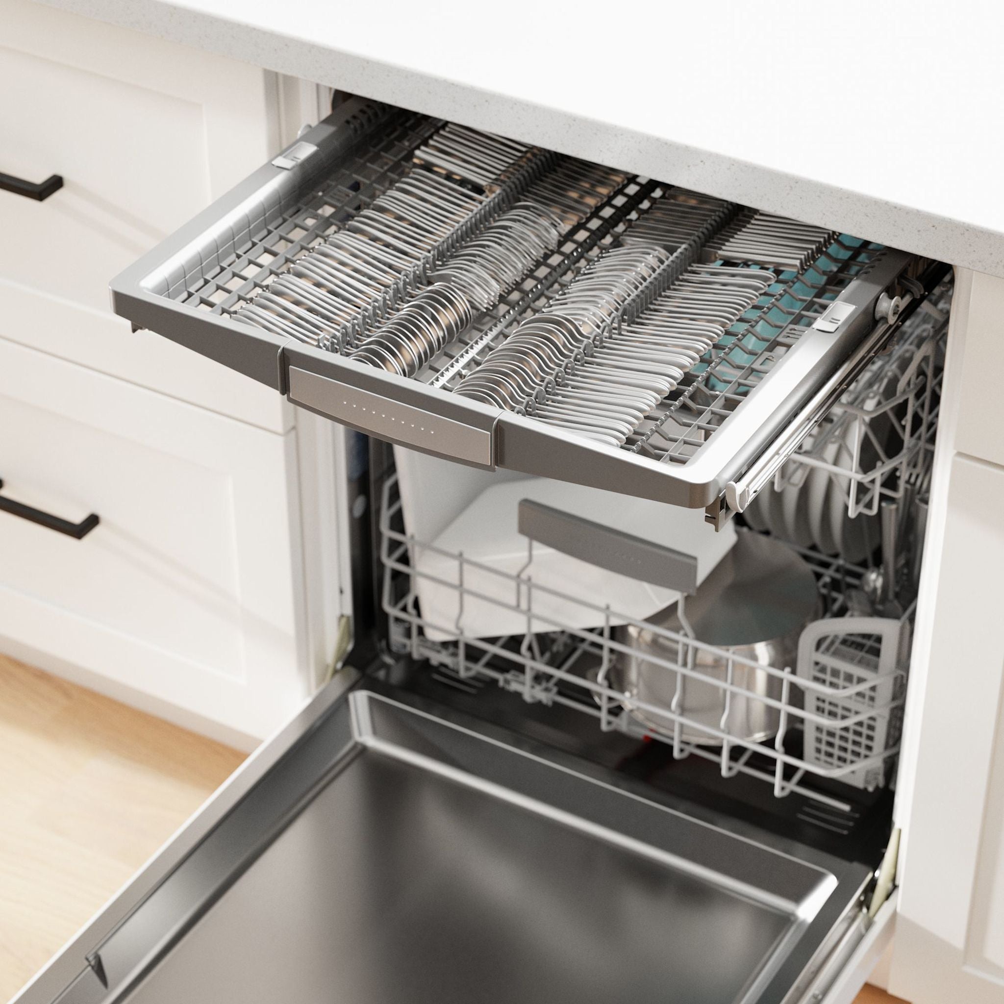 Bosch SHP78DM5N Built-in Dishwasher with Brushed Stainless Steel Finish - Fingerprint Resistant for Modern Kitchens & Open-Concept Homes