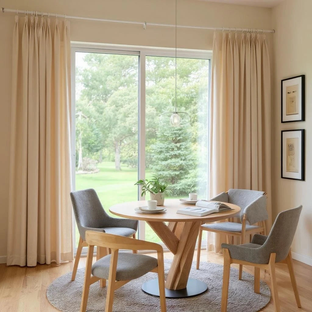 April Cotton Minimalist Blackout Curtains - Custom Size for Bedroom, Living Room & Nursery - Light Blocking & Noise Reducing Window Treatments