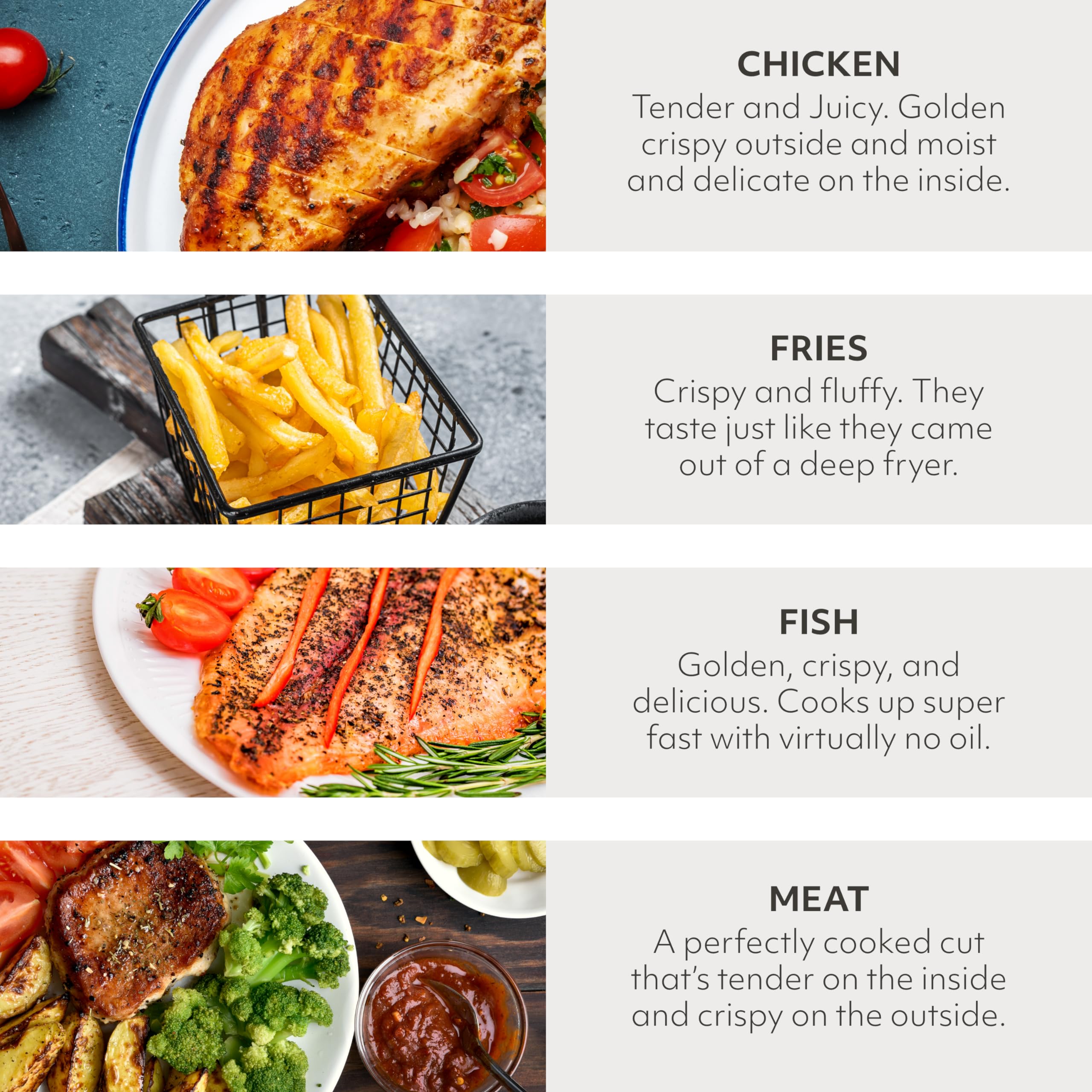 Sur La Table 3.8 Quart Digital Air Fryer with LED Touchscreen - 8 Preset Functions & Shake Reminder for Crispy Results - 1500W Powerful Air Fry, Bake, Roast, Broil - Perfect for Quick Meals, Healthy Cooking & Family Dinners