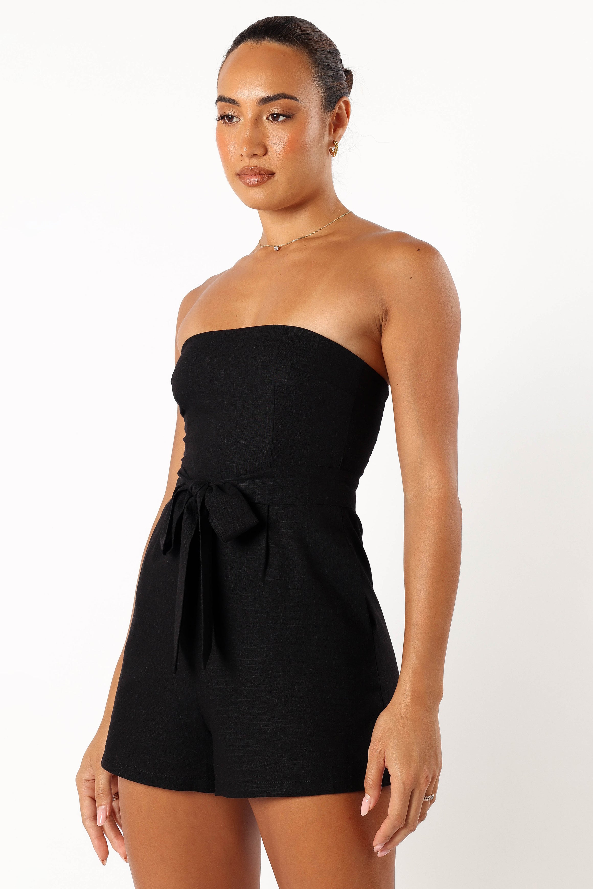 Christie Strapless Jumpsuit for Women - Black | Sexy One Piece Romper for Summer, Beach, and Night Out