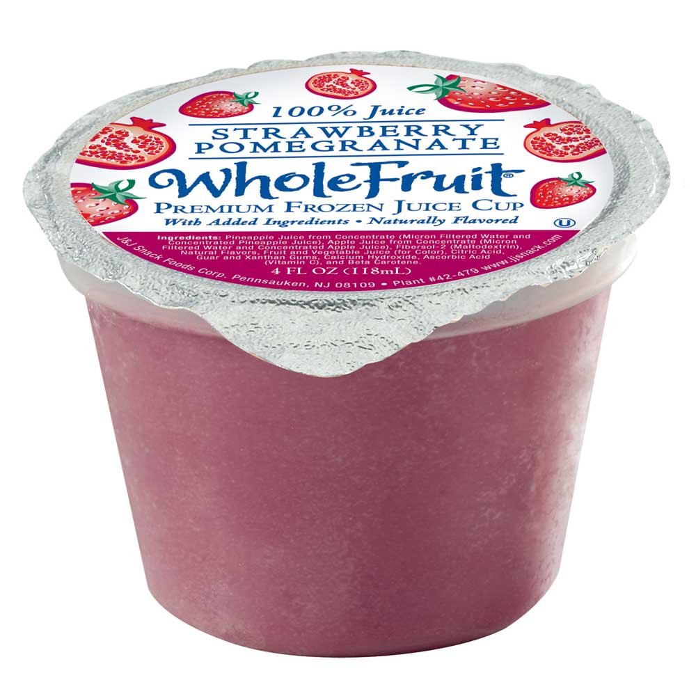 Premium Whole Fruit Strawberry Pomegranate Juice Cups - 4oz (96 Count Case) | Healthy Snack for Kids Lunchboxes, Office Break Rooms & On-the-Go Refreshment