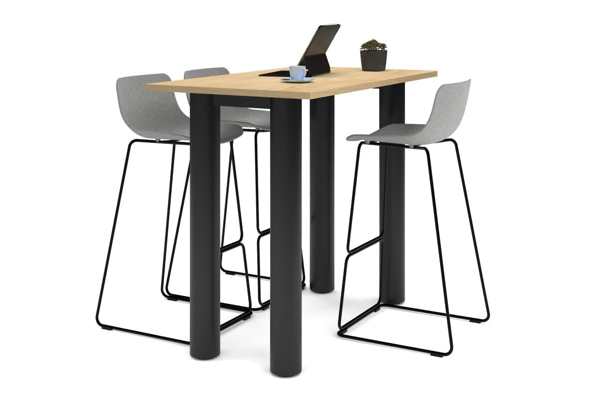 Quadro Cylinder Legs Counter Table - 1200L x 700W - Modern Kitchen Island & Bar Stool Dining Set for Home & Restaurant Use