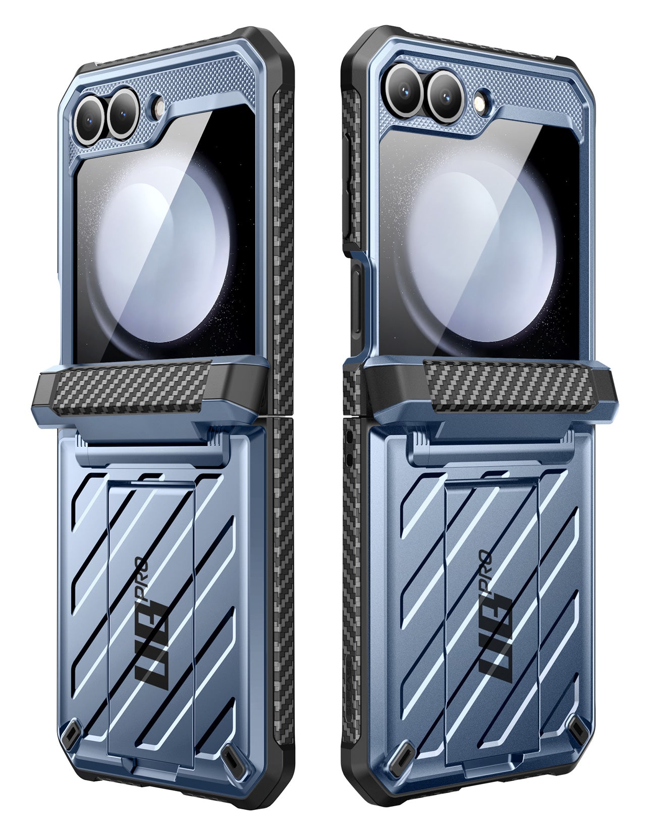 Samsung Galaxy Z Flip 6 Unicorn Beetle PRO Heavy Duty Rugged Case with Belt Clip - Metallic Blue | Shockproof, Drop Protection for Outdoor, Work & Daily Use