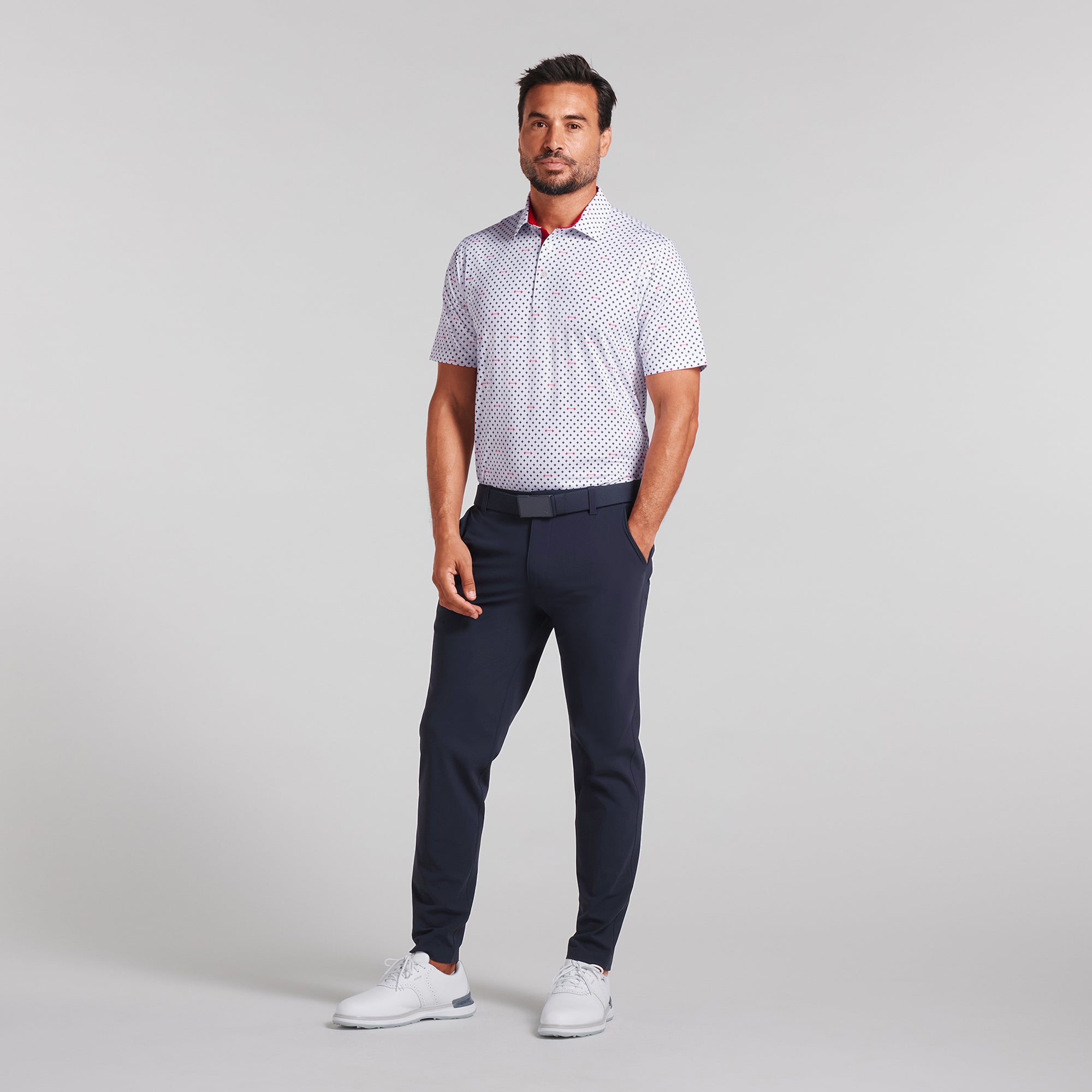 MATTR Burgh Golf Polo Shirt for Men - Moisture Wicking, UV Protection & Breathable Performance Golf Shirt - Perfect for Golf, Casual Wear & Outdoor Activities