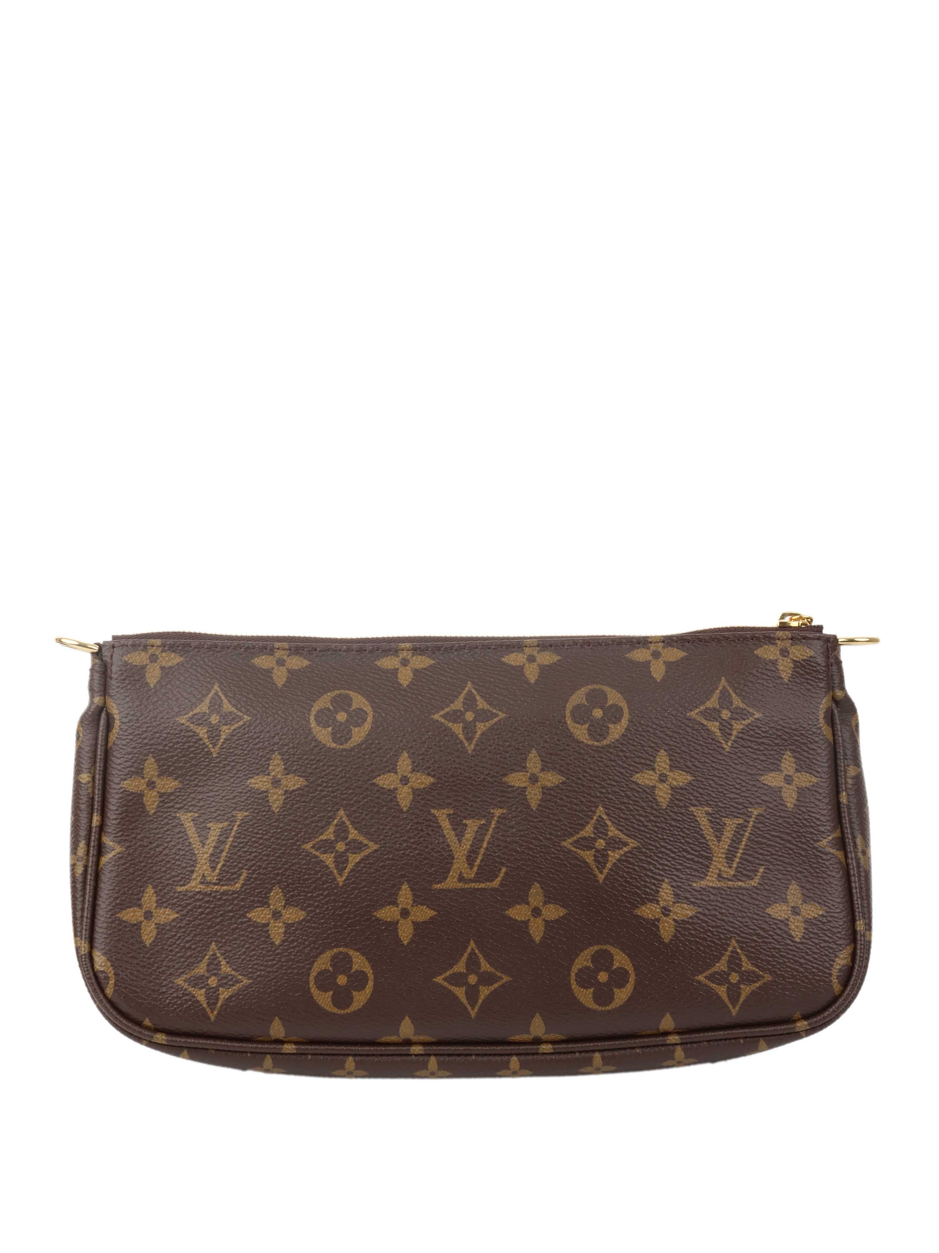 Authentic Louis Vuitton Khaki Multi Pochette Accessoire Crossbody Bag - Luxury Designer Shoulder Purse for Women, Perfect for Date Night & Travel Accessories