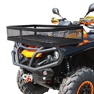 Heavy-Duty Steel ATV Front Basket Rack - 36