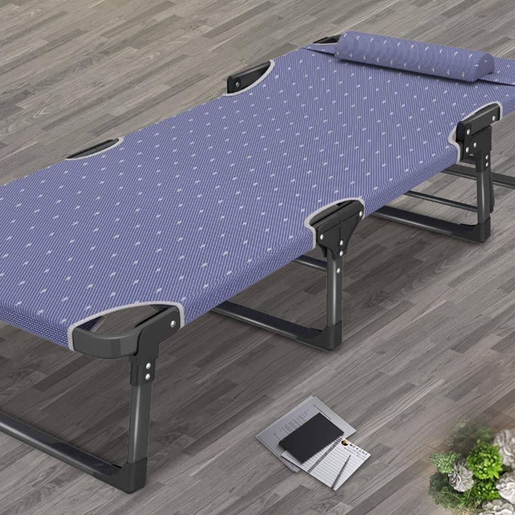 Lightweight Folding Chair - Portable Sun Lounger & Recliner for Garden, Camping, Office - Widened Single Foldable Bed for Outdoor Relaxation & Indoor Use