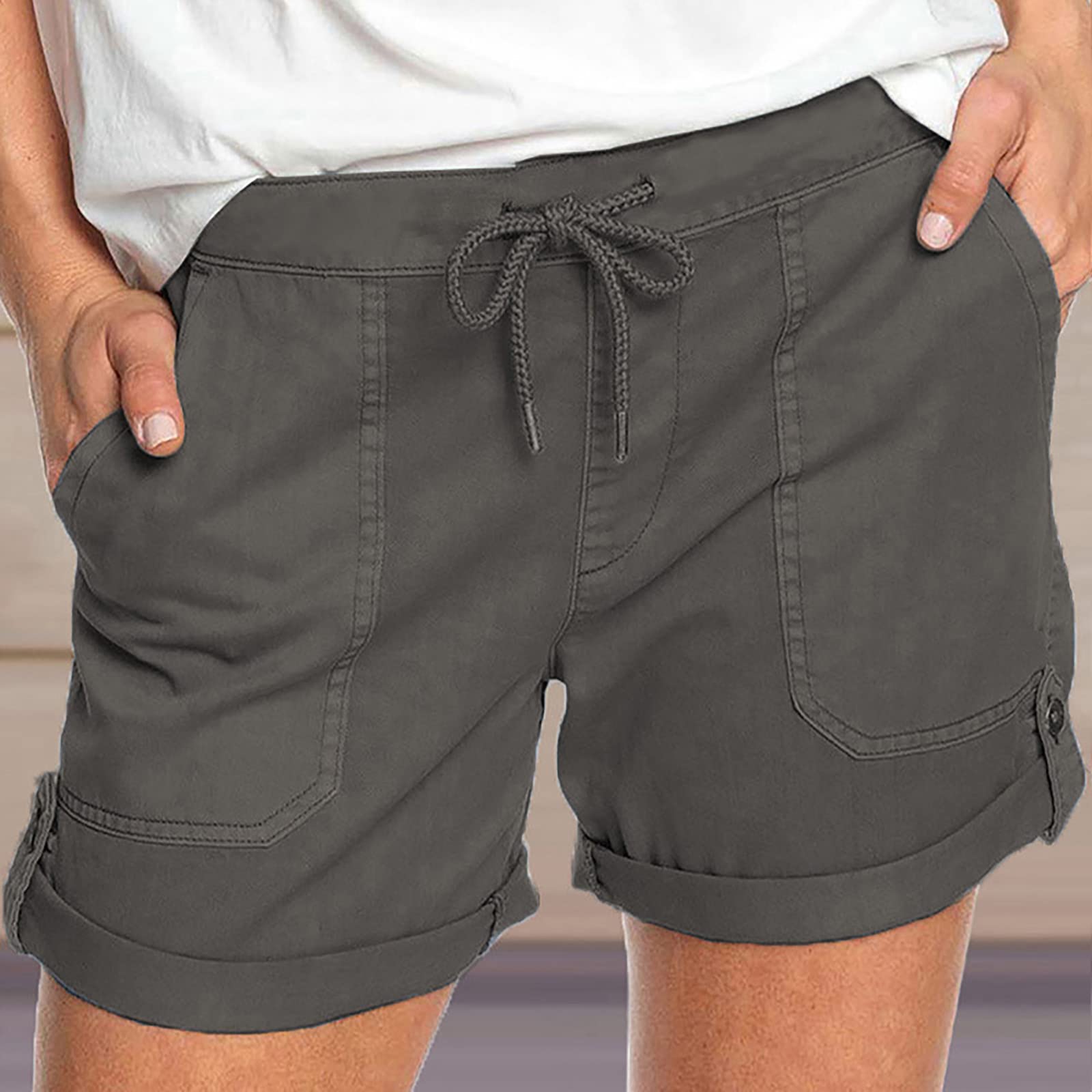 DASAYO Women's Casual Summer Shorts - Loose Fit with Pockets for Beach & Travel